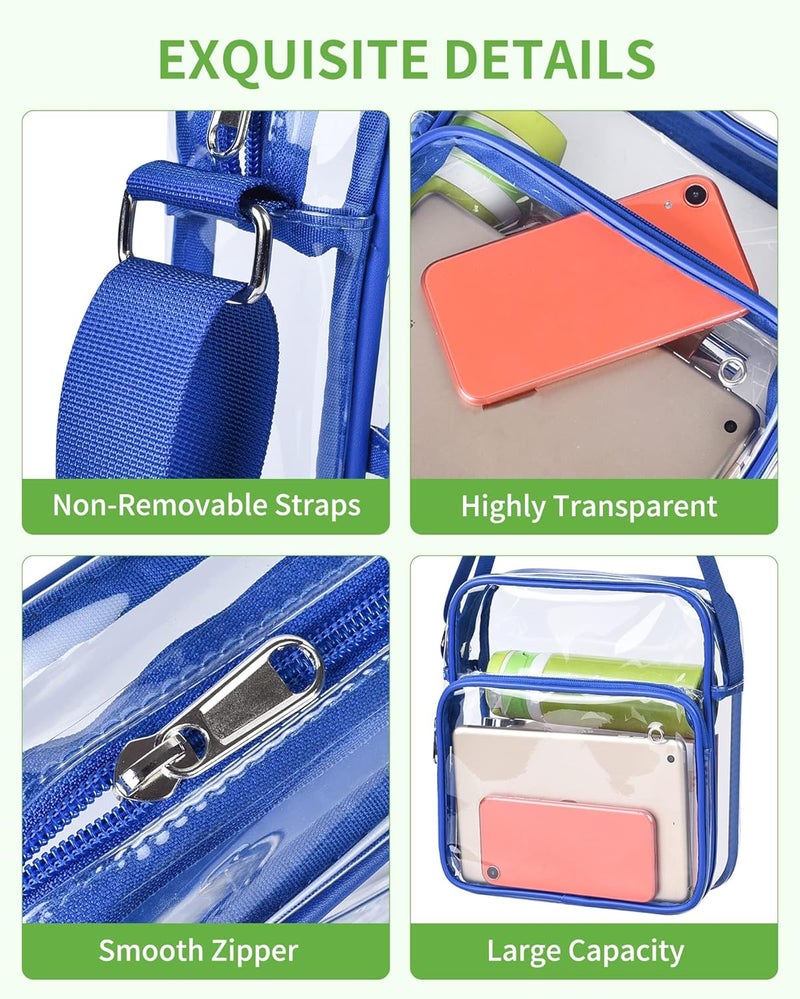 MAYTREE Clear Messenger Bag Stadium Approved Clear Bag Purse for Stadium Events Concert Sport Work - Image 3